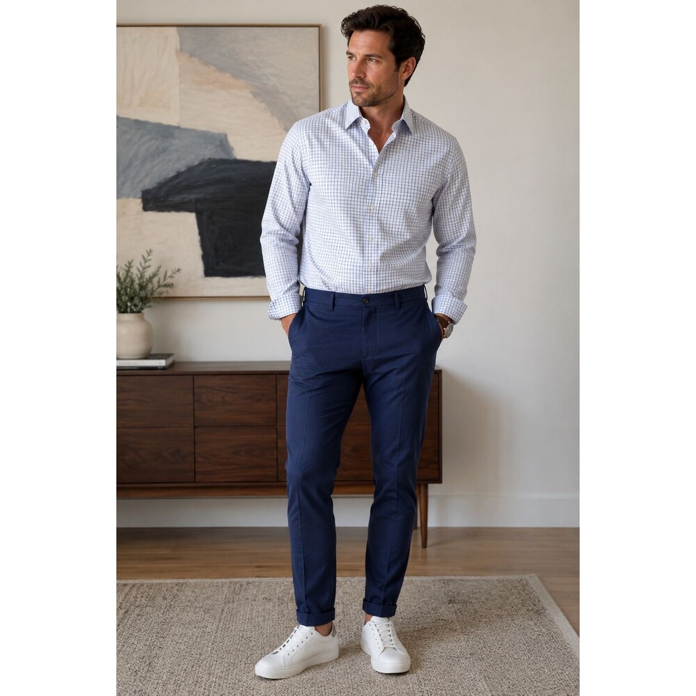 State & Liberty Pants Men's Size 32x28 Navy Blue Business Work Stretch Athletic